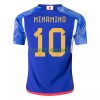 Maillot de Supporter Japon MINAMINO 10 Domicile Coupe du Monde 2022 Pour Homme